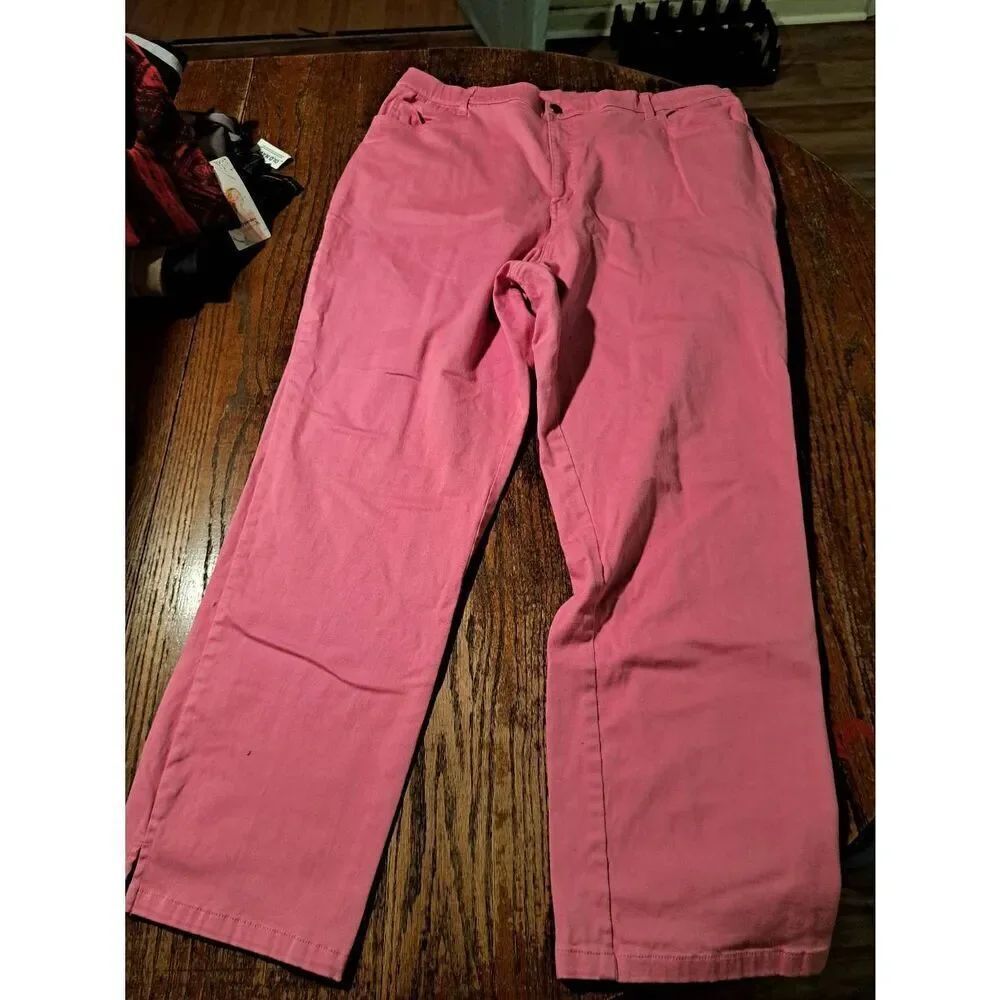 White Stag Womens Size 18 Average Pink Balloon Stretch Casual Pants with Pockets